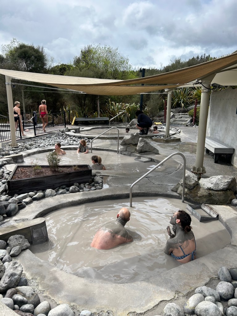 Hells' Gate Thermal Spa mud baths in Rorotua, New Zealand