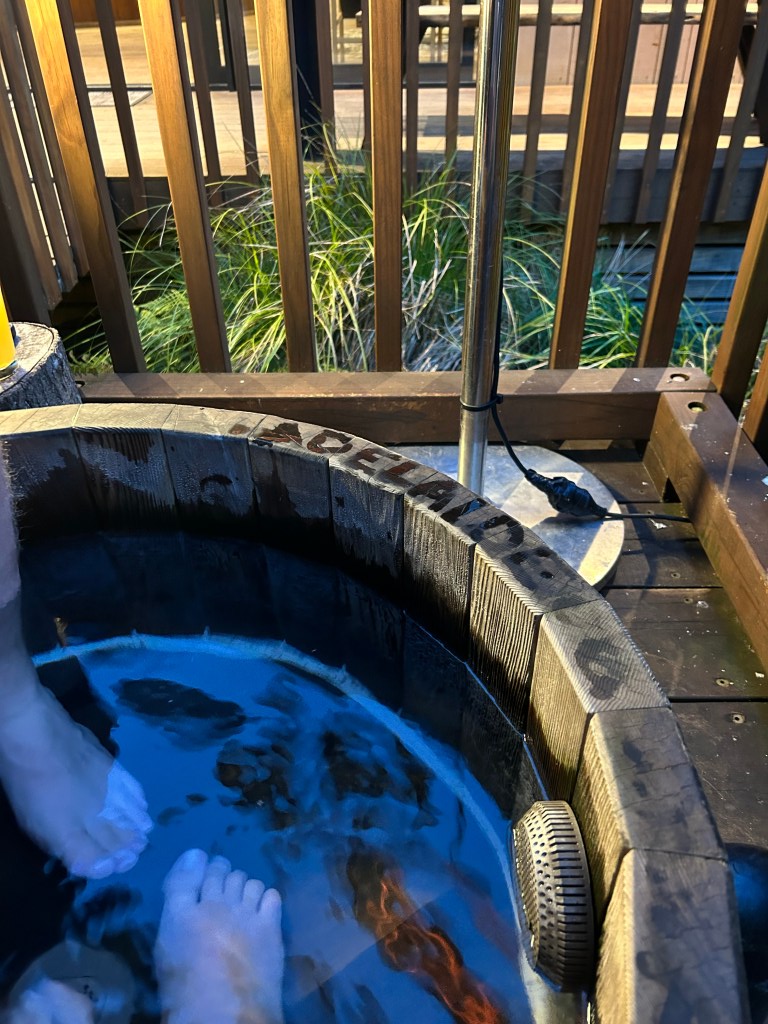 Outdoor foot spa at Secret Spot Hot Tubs, Rotorua New Zealand