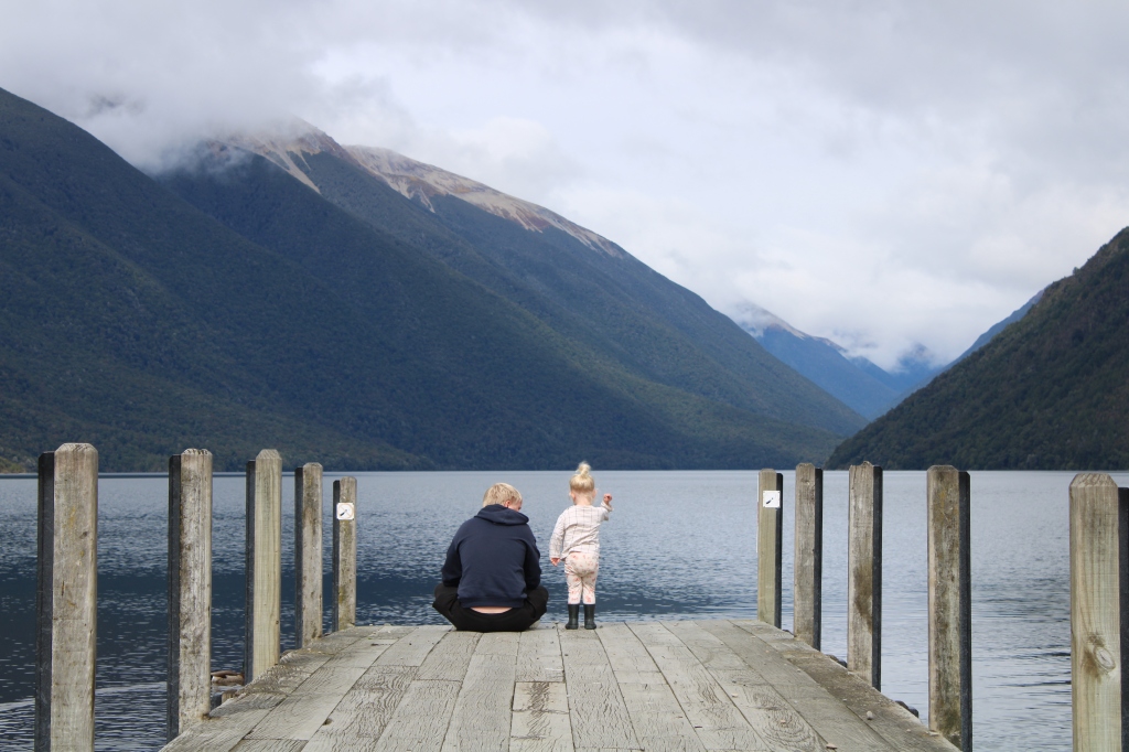 Meditating at Lake Rotoroa, New Zealand, in Spring
