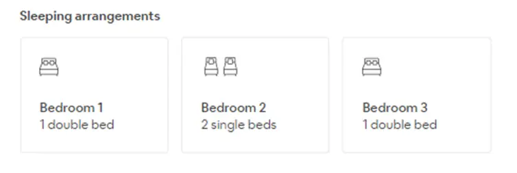 Sleeping arrangements when booking with AirBnB